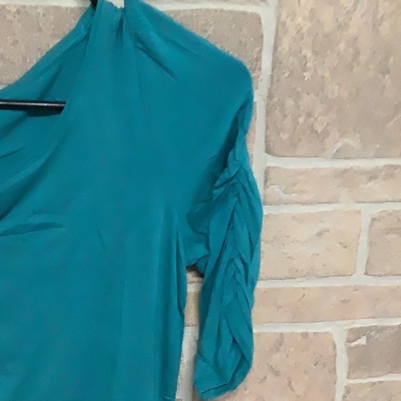 White House Black Market NEW - Sz XS - Teal Top w/ 3/4 sleeve - Picture 5 of 6